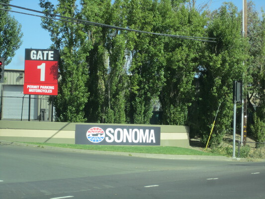 Sonoma Raceway sign